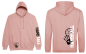Preview: Handballhoodie in altrosa und schwarz weißem Motiv